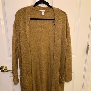 Camel colored duster cardigan